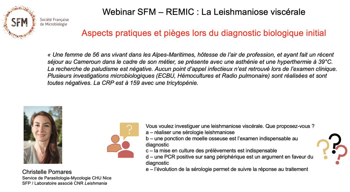 SFMicrobiologie's tweet photo. 🚨 Remic's day
Aujourd'hui à 13h, Christelle Pomares nous parlera de Leishmaniose
Inscription gratuite mais obligatoire
#Remics #SFM #leishmaniose #Leishmania
https://t.co/3MhTJvHm0p https://t.co/jYnyV8mPOW