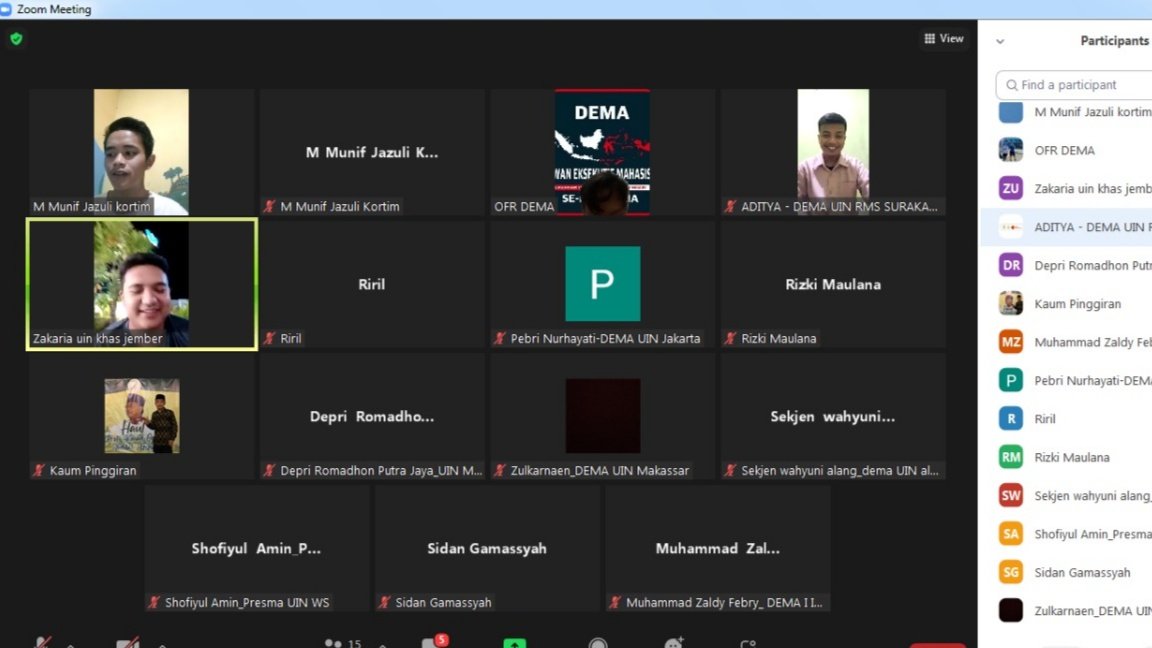 RAKORLINE NASIONAL <a href="/demaptkin/">DEMA PTKIN SE INDONESIA</a>
#SuarakanKebenaran