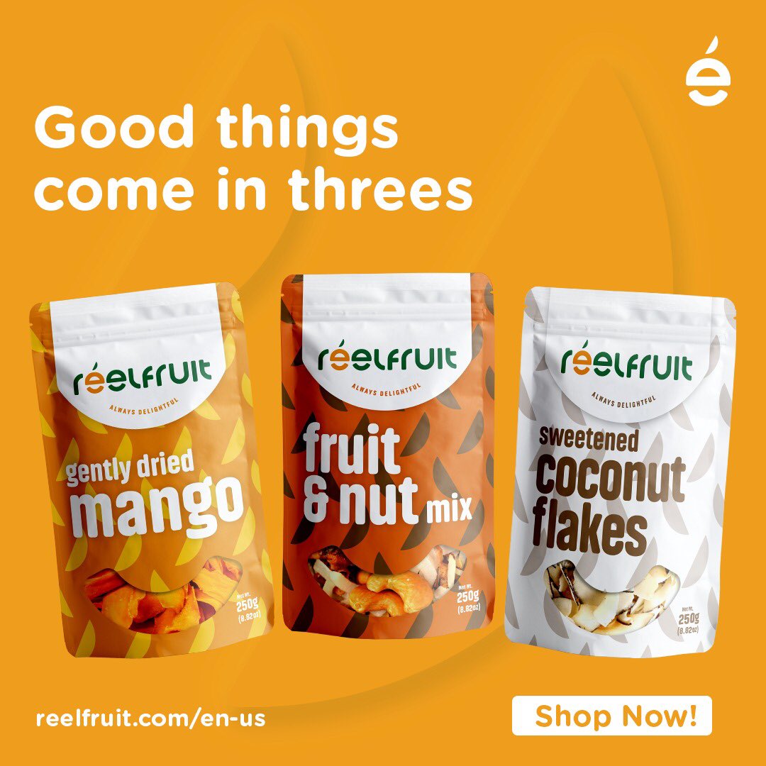 ReelFruit's tweet photo. What’s better than one snack? Three snacks! Visit our store to get this and other combos. (USA customers only).
Order here > https://t.co/4FF5nJzvG3
#reelfruit #snackcombo #reelfruitusa https://t.co/eHtsoCS2Fu