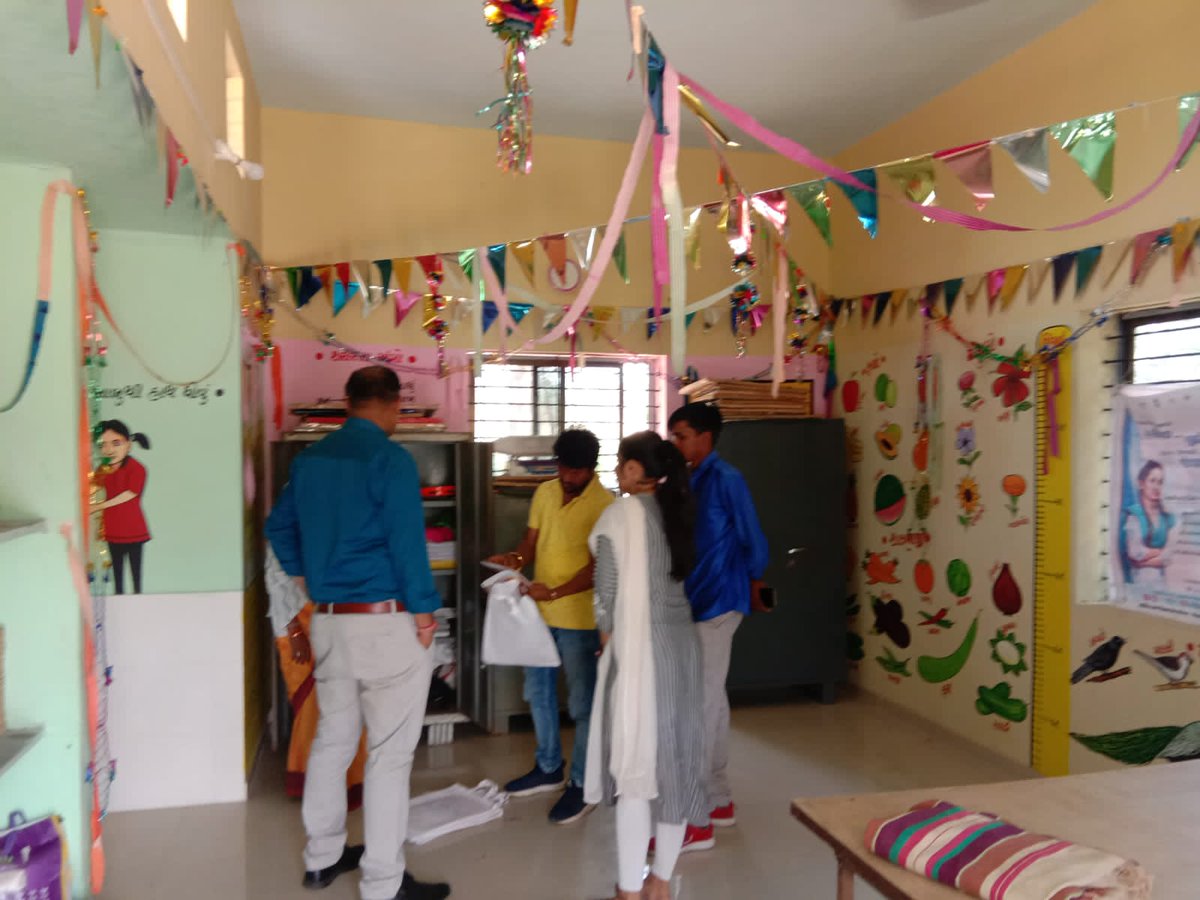 વિરપુર પંચાયત ની આંગણવાડી પર માનનીય તાલુકા વિકાસ અધિકારી સાહેબશ્રી દ્વારા મુલાકાત દરમ્યાન બાળકો જરૂરી સૂચનો કર્યા..<a href="/TdoChhotaudepur/">TDO Chhotaudepur</a> <a href="/rajeshrathvaBJP/">Rajesh Rathva</a> @ICDSGujarat <a href="/IChhotaudepur/">District ICDS Office, Chhotaudepur</a> <a href="/MinistryWCD/">Ministry of WCD</a> <a href="/mopr_goi/">Ministry of Panchayati Raj, Government of India</a> <a href="/MoRD_GOI/">Ministry of Rural Development, Government of India</a> <a href="/GujTDDept/">Guj Tribal Dept.</a>