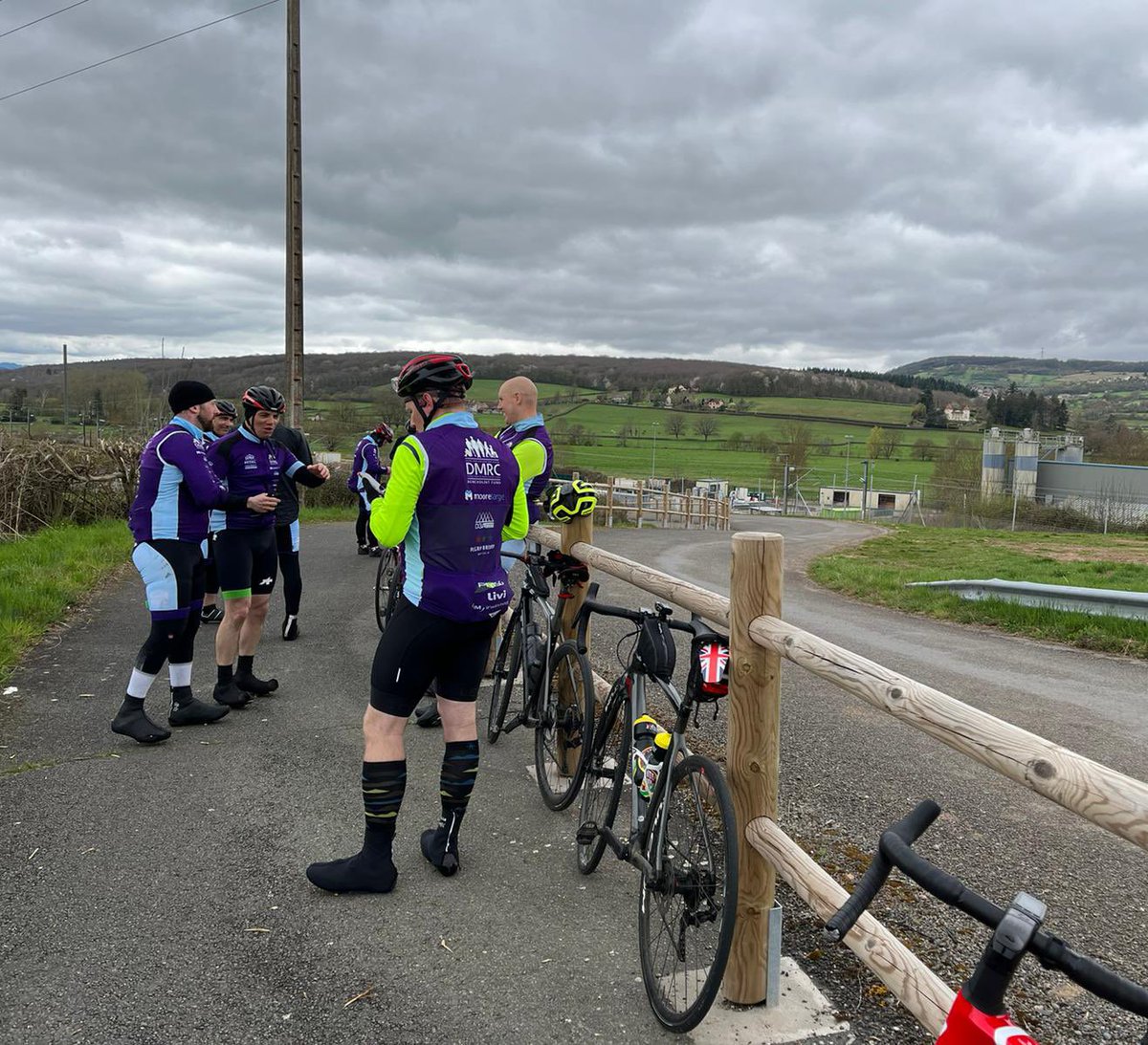 Day 6 P2P update. Arrived in Lyon after another gruelling day on the road for our riders. Everyone a bit sore but safe. Beautiful scenery today and big hills. A better day for the logistics team too!! Please keep supporting the team, thank you for your kind messages🇬🇧🚴🇫🇷