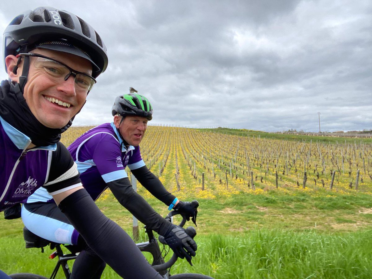 dmrc_benfund's tweet photo. Day 6 P2P update. Arrived in Lyon after another gruelling day on the road for our riders. Everyone a bit sore but safe. Beautiful scenery today and big hills. A better day for the logistics team too!! Please keep supporting the team, thank you for your kind messages🇬🇧🚴🇫🇷 https://t.co/yTclC7BbhO