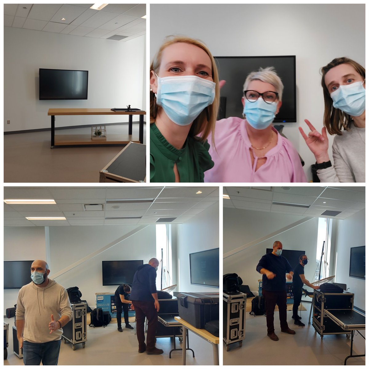StephanieDionne's tweet photo. En montage du studio à @UQTR campus de Québec avec @monsieurhunter EscouadeMultumedia
💪💕📽🎬
Rdv demain 10h45 https://t.co/7N7xmAwSLZ https://t.co/vitN9po9uG