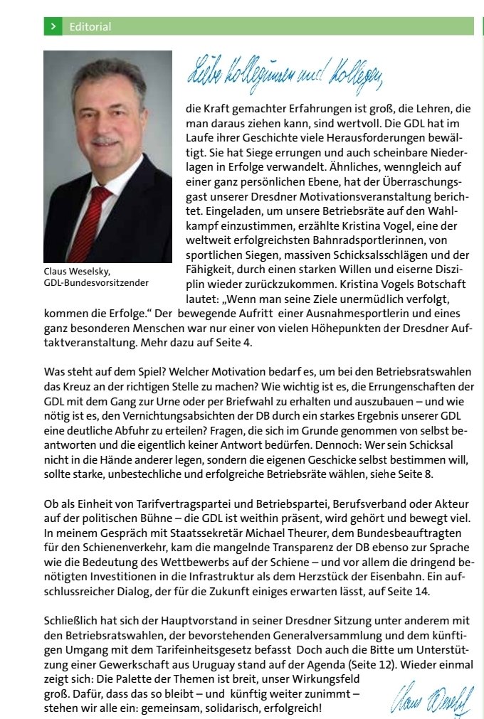 Unsere Errungenschaften erhalten und ausbauen!

GDL Aktuell - Voraus - 06.04.2022

Quelle 

gdl.de/Aktuell-2022/V…