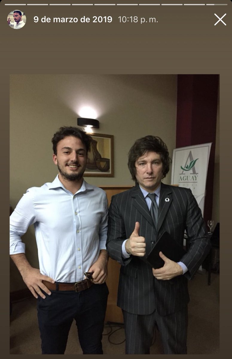 agustinromm's tweet photo. 9 de marzo de 2019. Acompañando a Javier Milei en Gualeguaychu, donde fue a dar una charla que organizó el Club de los Viernes. Eramos 100 personas. Hoy es el político con mejor imagen positiva del país. La libertad avanza. https://t.co/pKD4cZ4Kst