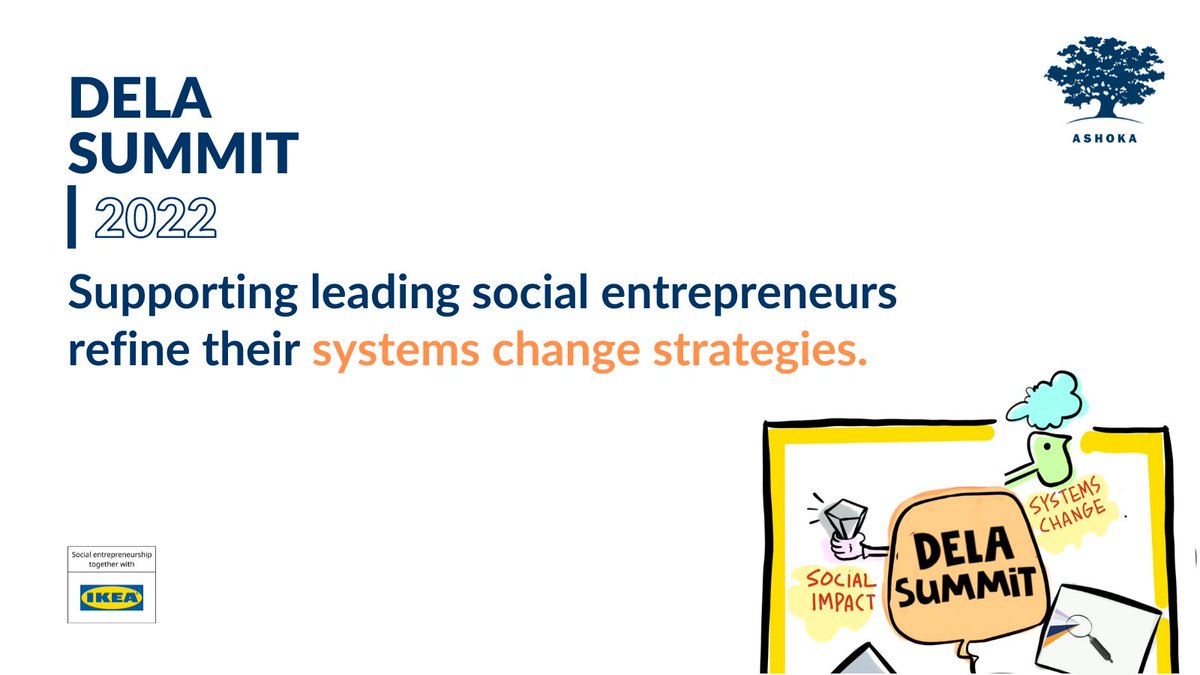 Proud to join this week's #Dela Summit co-created by <a href="/Ashoka/">Ashoka</a> &amp; #IKEASocialEntrepreneurship to support leading #socents in strengthening their impact strategies! #Dela is a global #systemschange accelerator for global change &amp; long-lasting #impact 👉delaprogramme.org