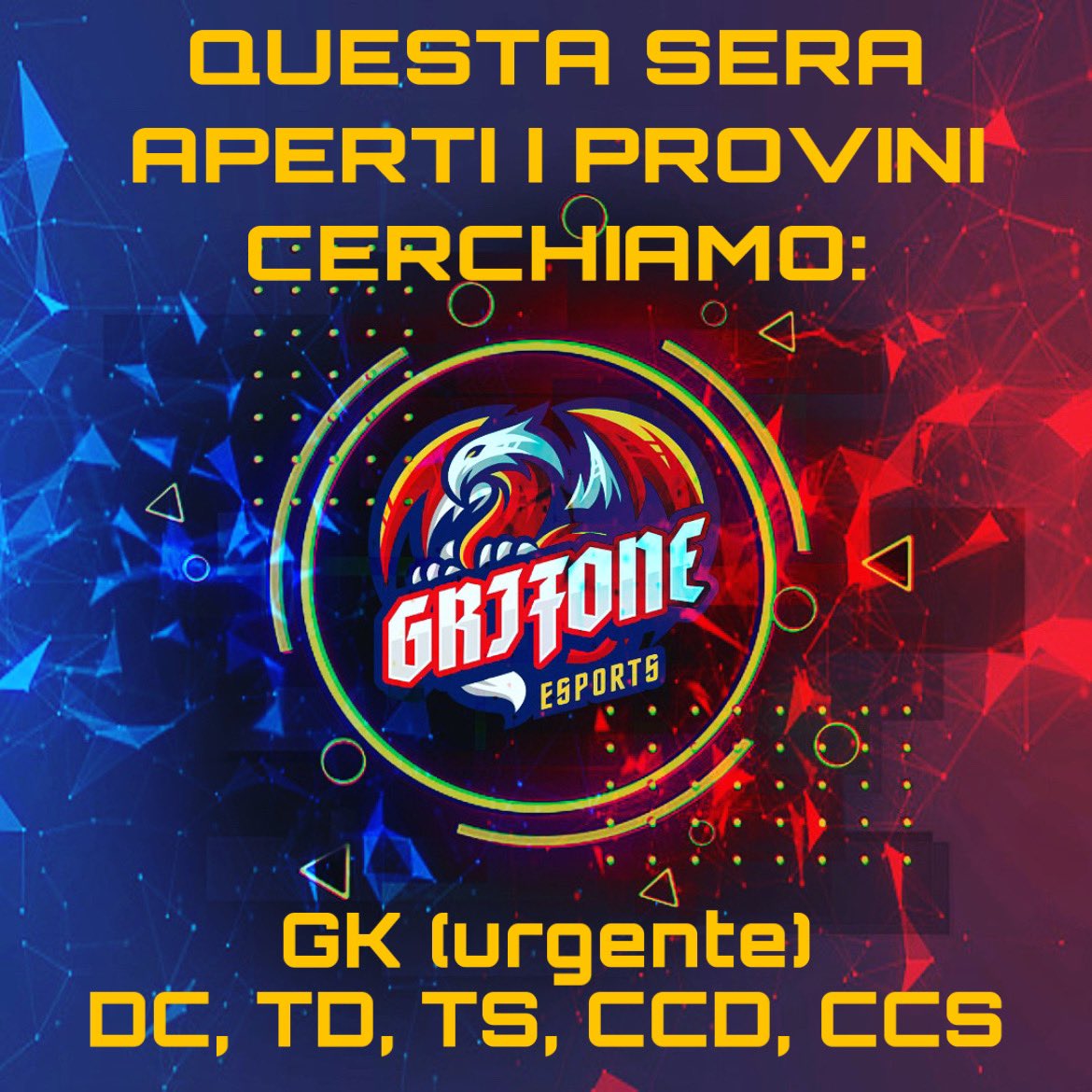 ASD Grifone Esports (@grifonesports) on Twitter photo SIAMO ALLA RICERCA DI NUOVI PLAYER PER VPG Serie C, LND REGIONALE, PGS Serie B!
@RT_ProClub <a href="/NewsProclub/">News Proclub</a> <a href="/Tutto_ProClub/">Tutto ProClub</a> <a href="/SkyProClub/">Sky Sport Pro Club</a> @rumors_pro <a href="/ProclubP/">Proclub Procuratore</a> <a href="/voce_pro/">La Voce Del Pro Club</a> <a href="/pctransfermarkt/">🇮🇹 PRO CLUBS TRANSFERMARKT🔍</a> <a href="/ProClubRTutto/">RTutto 🔁</a> <a href="/RetwittoProClub/">Calciomercato Pro Club</a> @OffSideOfficiaI <a href="/VPGEurope/">Virtual Pro Gaming | Europe</a> <a href="/IProCaster/">🎙️iPro🦊Caster🎥</a> SIAMO ALLA RICERCA DI NUOVI PLAYER PER VPG Serie C, LND REGIONALE, PGS Serie B!
@RT_ProClub <a href="/NewsProclub/">News Proclub</a> <a href="/Tutto_ProClub/">Tutto ProClub</a> <a href="/SkyProClub/">Sky Sport Pro Club</a> @rumors_pro <a href="/ProclubP/">Proclub Procuratore</a> <a href="/voce_pro/">La Voce Del Pro Club</a> <a href="/pctransfermarkt/">🇮🇹 PRO CLUBS TRANSFERMARKT🔍</a> <a href="/ProClubRTutto/">RTutto 🔁</a> <a href="/RetwittoProClub/">Calciomercato Pro Club</a> @OffSideOfficiaI <a href="/VPGEurope/">Virtual Pro Gaming | Europe</a> <a href="/IProCaster/">🎙️iPro🦊Caster🎥</a>