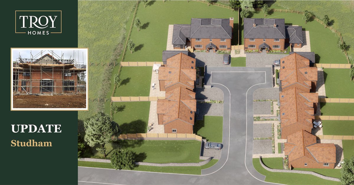 TroyhomesUK's tweet photo. We are delighted that the construction of the exclusive new homes at our #LuxuryDevelopment in #Studham is progressing swiftly. Plot 8 at Clements End Farm has recently become available to reserve — enquire now: https://t.co/ejAtPXinIQ. https://t.co/ZhkbQc24KW