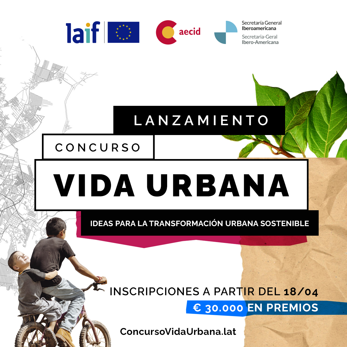 📣 ¡Te invitamos a participar del Concurso #VidaUrbana! Ideas para Proyectos de Transformación Urbana Sostenible. Una iniciativa que busca contribuir a mejorar la calidad de vida de grupos vulnerables de países latinoamericanos de Iberoamérica.

+info concursovidaurbana.lat