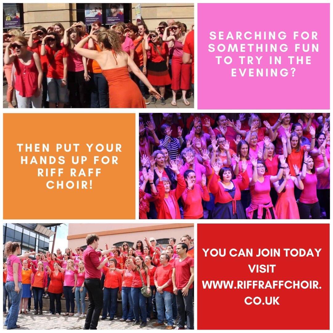 There is still time to register for a Riff Raff Choir Workshop TOMORROW April 7th from 7.30pm! 🎶

Register here - bit.ly/RiffRaffWorksh… or you can visit our website to learn more at RiffRaffChoir.co.uk