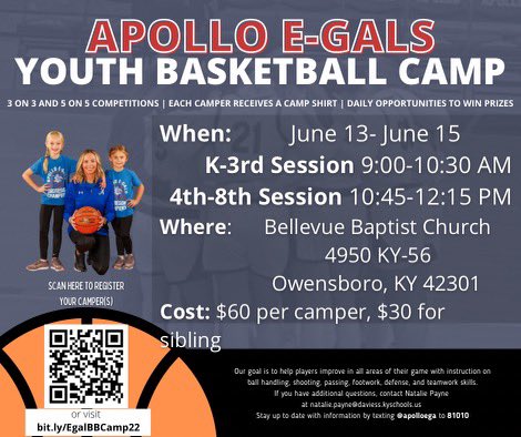 Come join us! June 13-15🏀💙