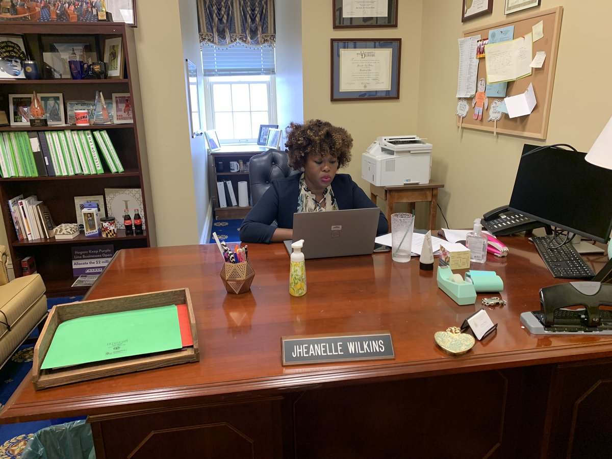 JheanelleW's tweet photo. We just held (likely!) the final meeting of the Election Law Subcommittee! What an honor to lead the House in passing bills that uphold our democracy & ensure fair & safe elections! TY sub members @JessicaFeldmark @DanaCJones @maryannlisanti1 @DelegateATW #MikeGriffith #BobLong https://t.co/yREzGVMrRt