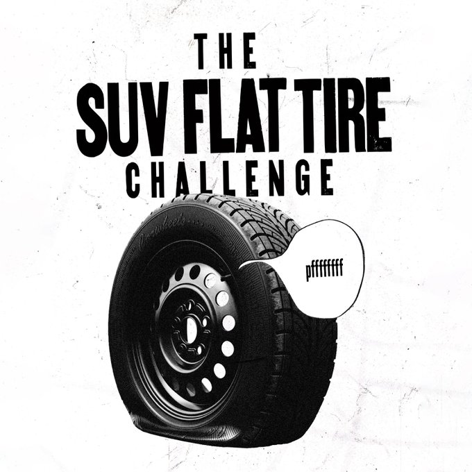 SUV Flat Tire Challenge leaflet