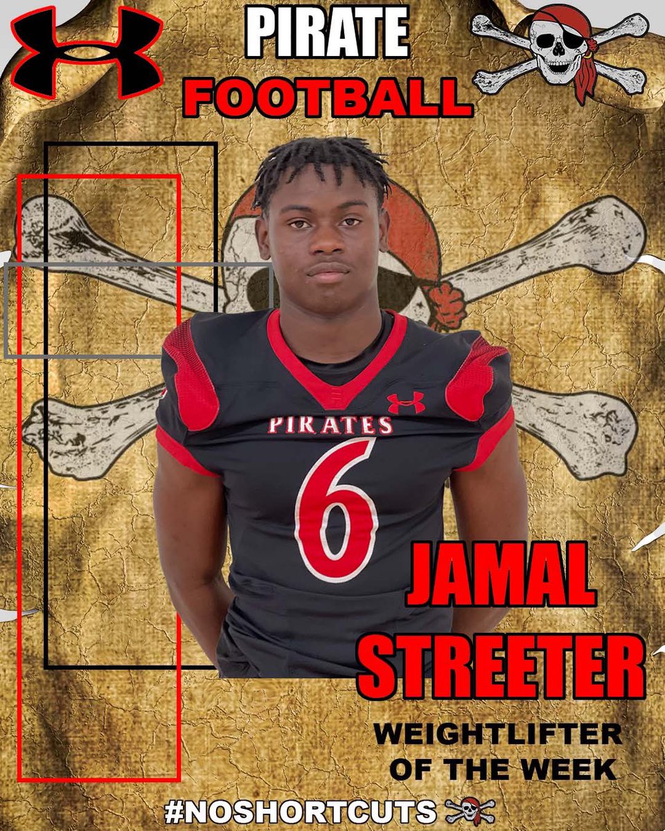 Pirate Football (@portcharlottefb) on Twitter photo Our weightlifter of the week goes to <a href="/jamal_streeter/">Jamal Streeter Jr “Street”👑</a> ‼️‼️ Jamal has put on 19lbs of quality body weight in the last 11 weeks of training 💪🏼☠️
#NOSHORTCUTS #OUTWORKPOTENTIAL Our weightlifter of the week goes to <a href="/jamal_streeter/">Jamal Streeter Jr “Street”👑</a> ‼️‼️ Jamal has put on 19lbs of quality body weight in the last 11 weeks of training 💪🏼☠️
#NOSHORTCUTS #OUTWORKPOTENTIAL