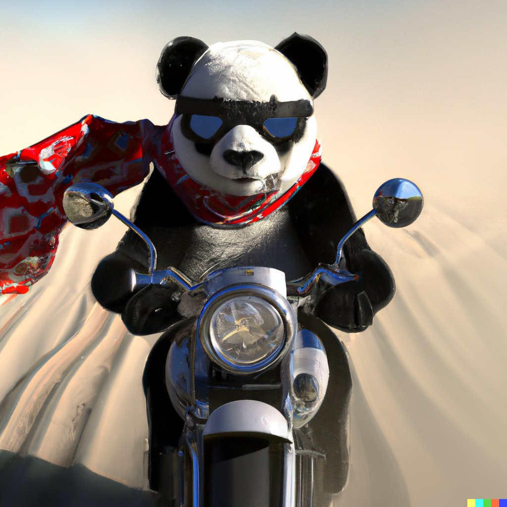 Other times I just want to ride in the desert with my panda