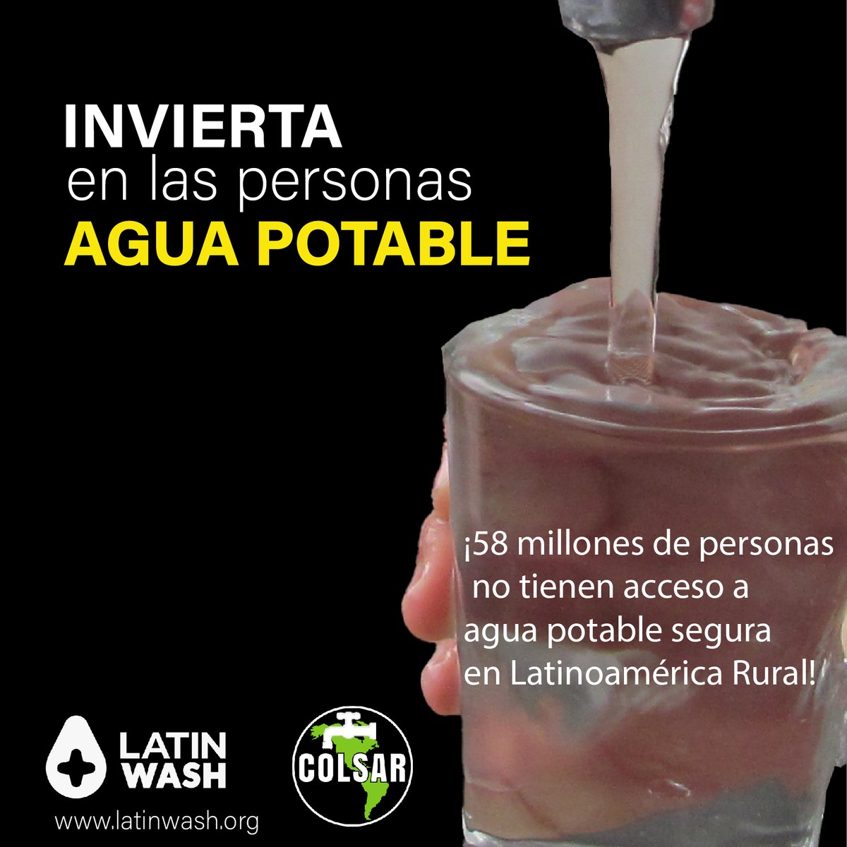 LatinWASH's tweet photo. INVIERTA en las personas
AGUA POTABLE SEGURA
¡Apoya a las organizaciones miembros del Grupo #COLSAR para que más personas de Latinoamérica Rural tengan acceso al agua segura!👇
https://t.co/RGIFobimkM https://t.co/PWCCBP026h