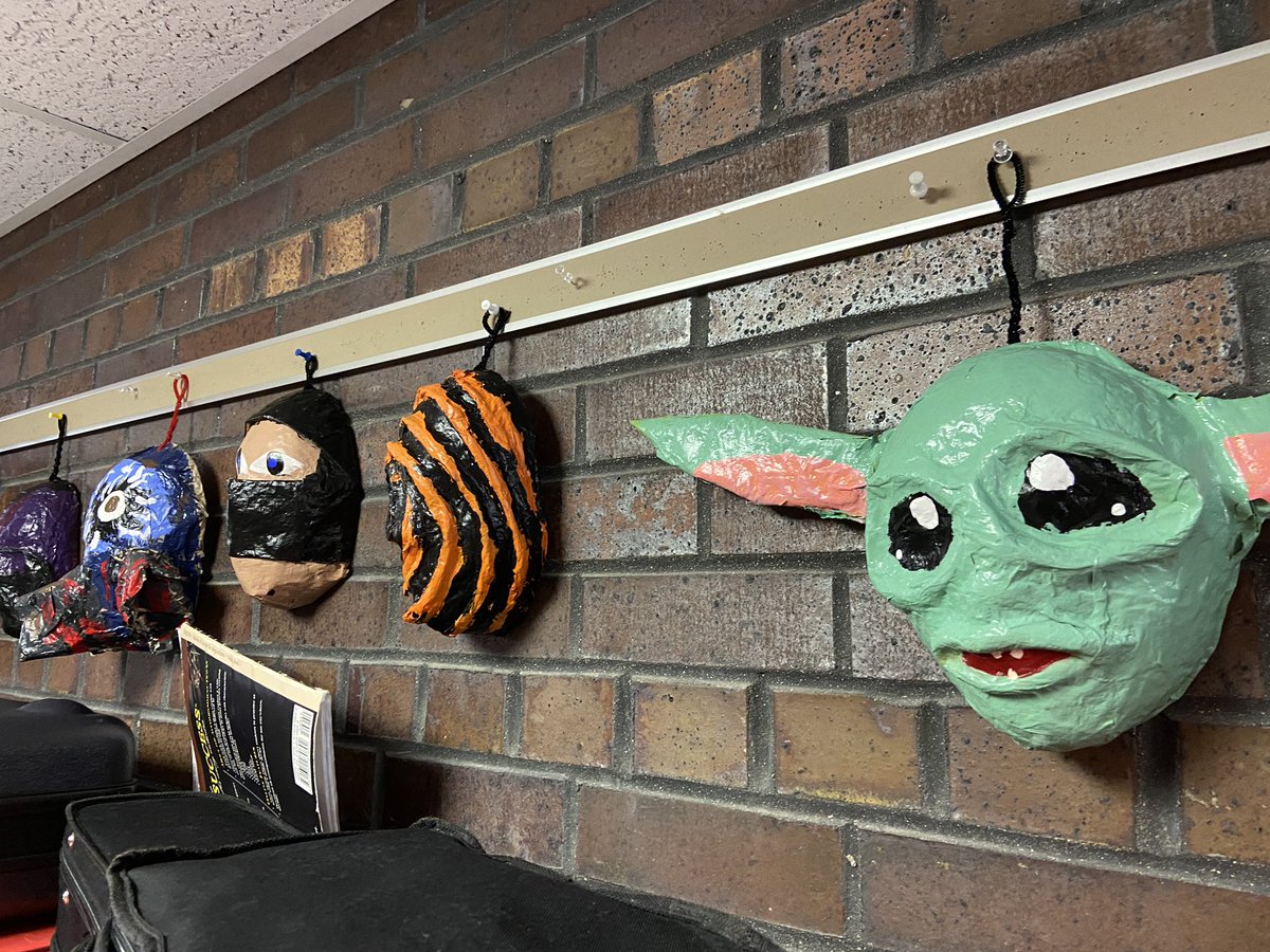 Some creative masks were made in Art class! <a href="/JudHagstrom/">Jud Hagstrom</a>