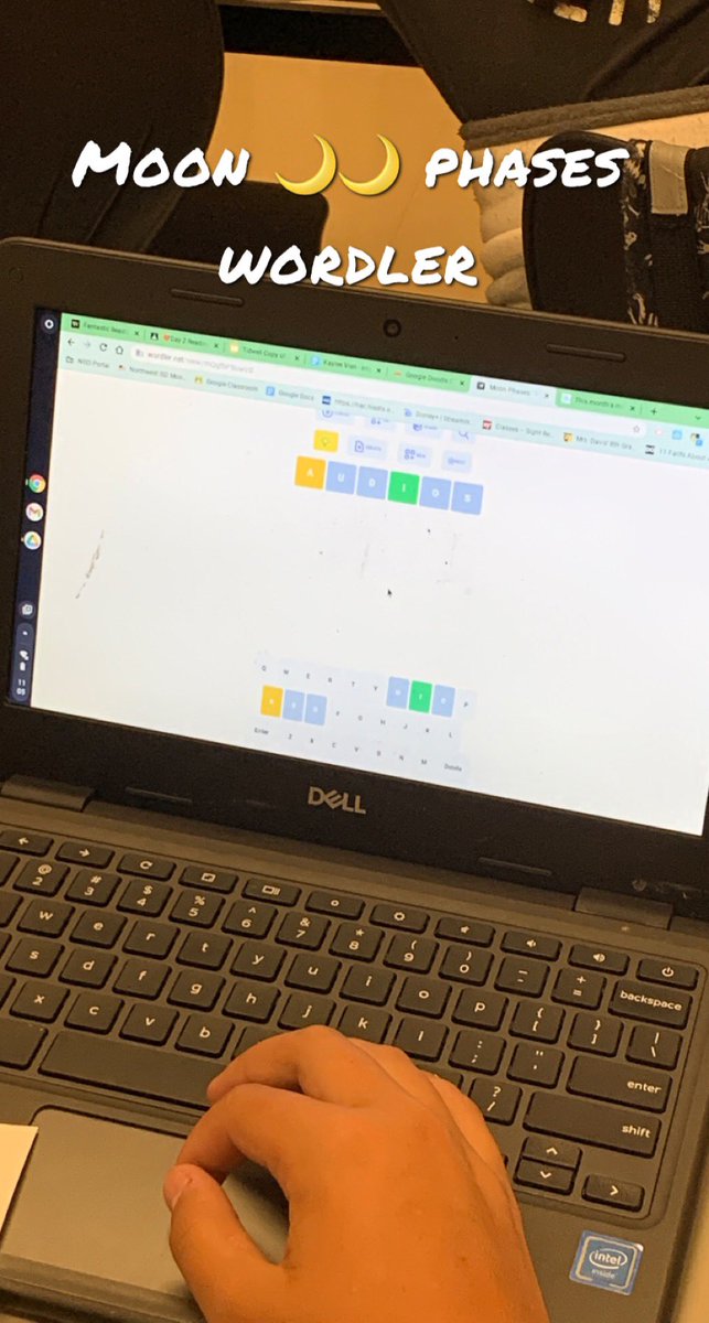 ReneEgle's tweet photo. New ideas & learning experiences implemented from #ITABC #kic @Tidwell_MS in @Chisholm_Teach #wordler in Moon Phases @CourtneyToht https://t.co/G3Bs4dxi5A