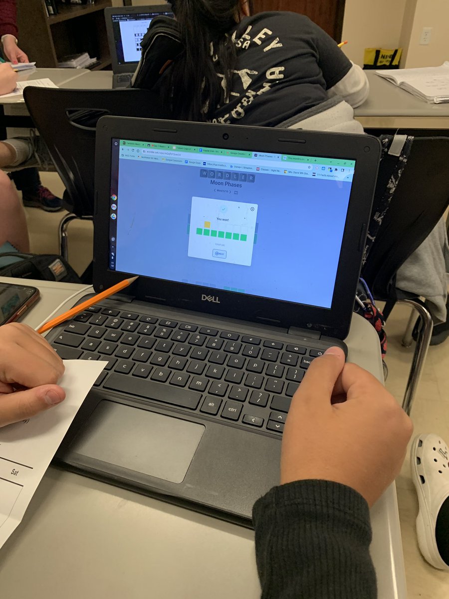 ReneEgle's tweet photo. New ideas & learning experiences implemented from #ITABC #kic @Tidwell_MS in @Chisholm_Teach #wordler in Moon Phases @CourtneyToht https://t.co/G3Bs4dxi5A