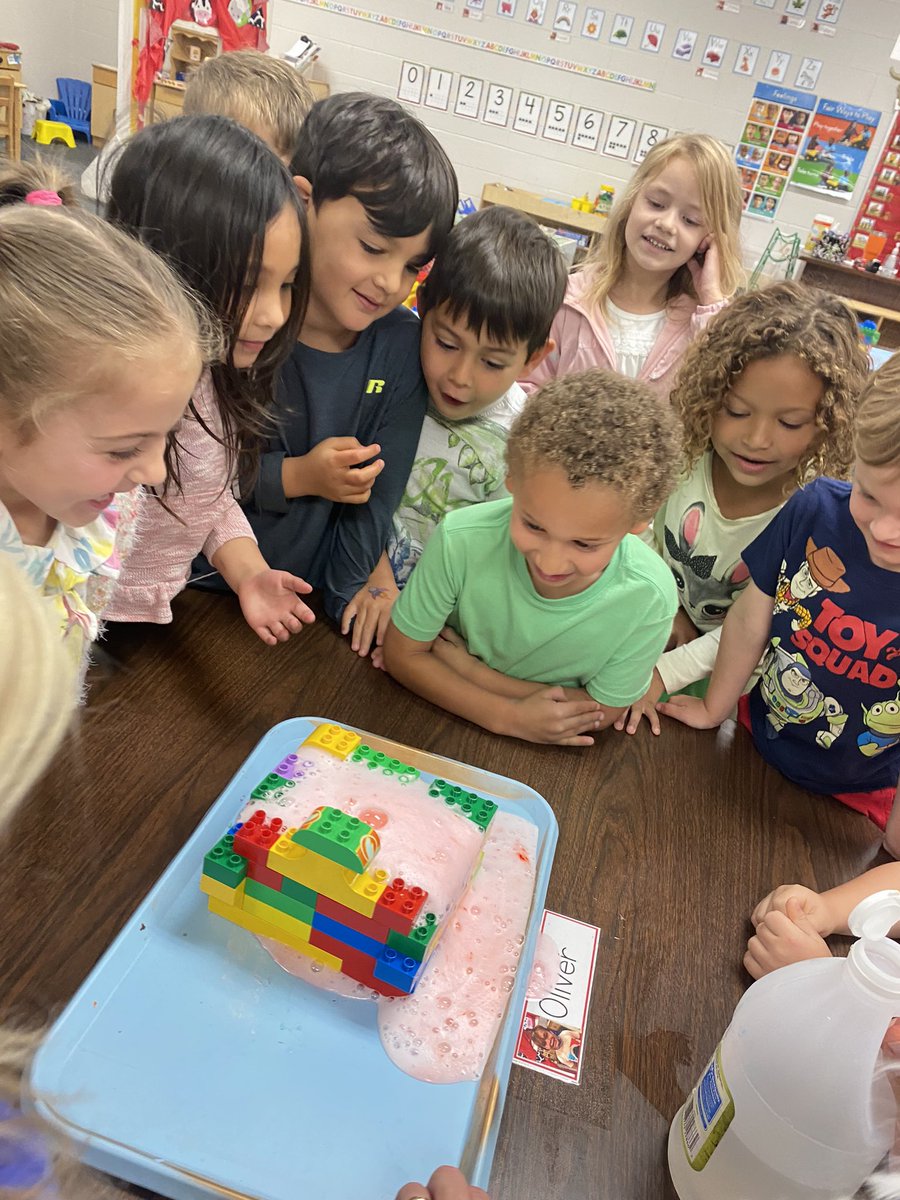 MrSimsAP's tweet photo. For Work Together Wednesday, our Pre-K students made Lego Volcanoes and had a little help from my alter ego the Mad Scientist to help them erupt! @NAEYC #WOYC22 @laurelhillLHP @CCSDConnects https://t.co/Cikrxx0zlD