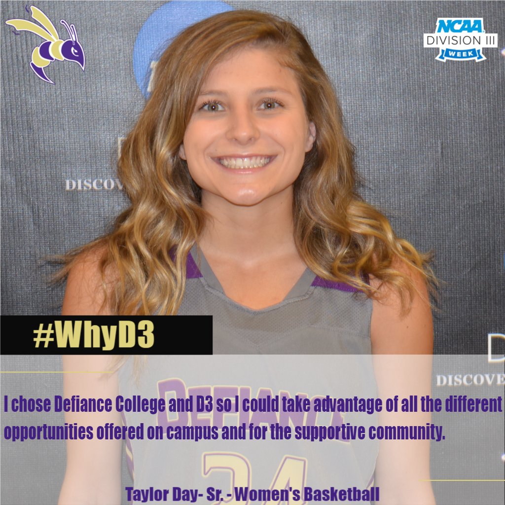 DC_Athletics's tweet photo. Our #WhyD3 and #WhyDC testimonials continue with responses from @DCWB_! @defiancecollege #D3Week #JacketNation https://t.co/OZ5ccc5xYl