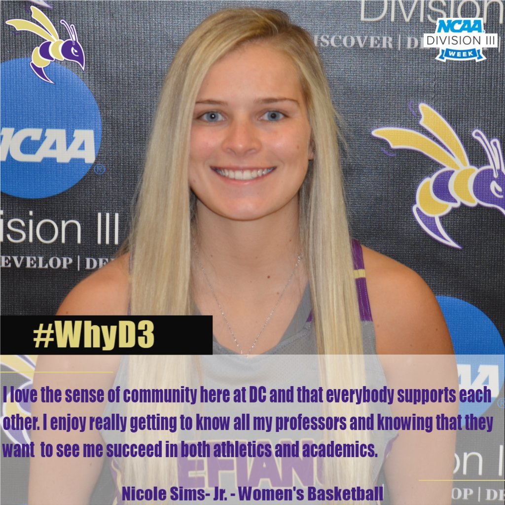 DC_Athletics's tweet photo. Our #WhyD3 and #WhyDC testimonials continue with responses from @DCWB_! @defiancecollege #D3Week #JacketNation https://t.co/OZ5ccc5xYl