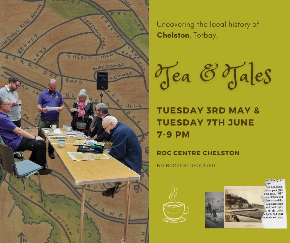 Taleblazers (@taleblazersuk) on Twitter photo <a href="/TorbayLibraries/">Torbay Libraries</a>
Would you mind sharing this event with your followers? We're looking for local historians and enthusiasts who could help us build a digital archive of the oral histories of Chelston, Torbay. bit.ly/38qPUVH <a href="/TorbayLibraries/">Torbay Libraries</a>
Would you mind sharing this event with your followers? We're looking for local historians and enthusiasts who could help us build a digital archive of the oral histories of Chelston, Torbay. bit.ly/38qPUVH