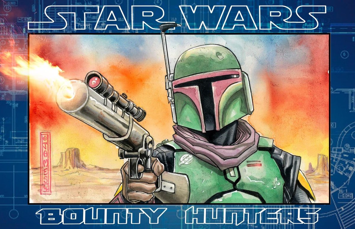 ScottJamesart1's tweet photo. Fort 2 in a series of #StarWars #printsforsale #BobaFett #cadbane #clonewars #scottjamesart #watercolorpainting https://t.co/GWXRrODiea
