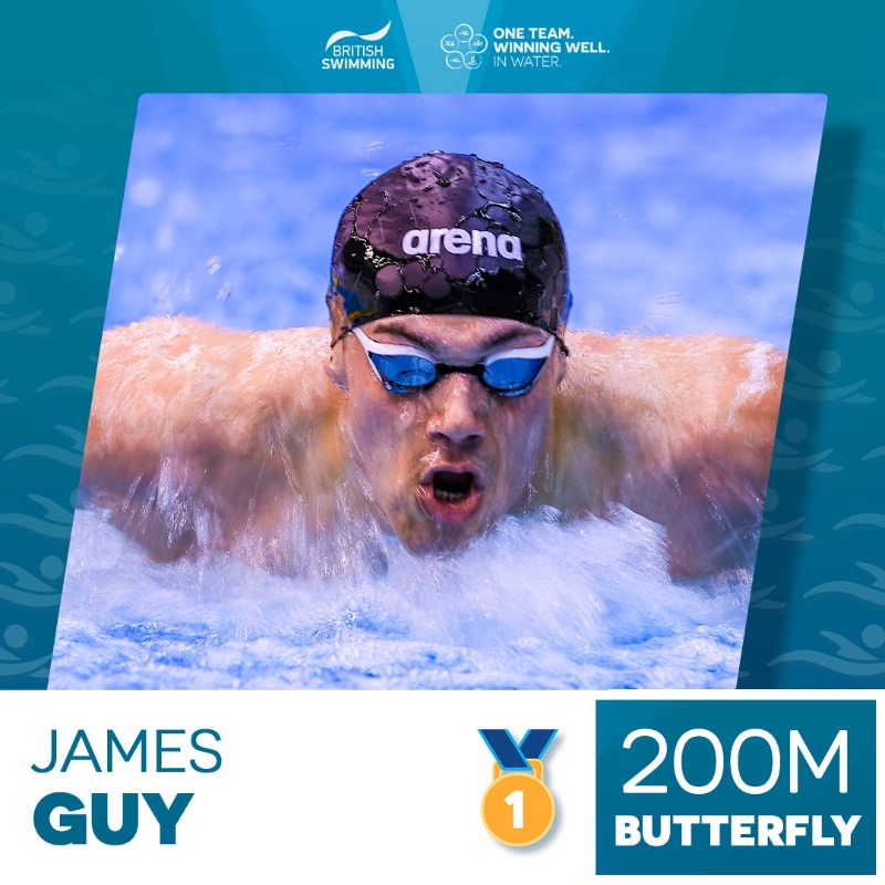 Aquatics_GB's tweet photo. He took that out hard! 🔥

@Jimbob95goon had held back something for this evenings 200m Butterfly final, as he knocks exactly 3 seconds off his heats time to take 🥇 #BSC22