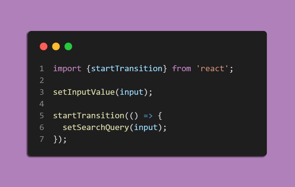 vigowebs's tweet image. 💡 #ReactJS Tips of the day 😎
A transition is a new concept in React V.18 to distinguish between urgent and non-urgent updates.
#React #react18 #javascript #webdeveloper #webdevelopment