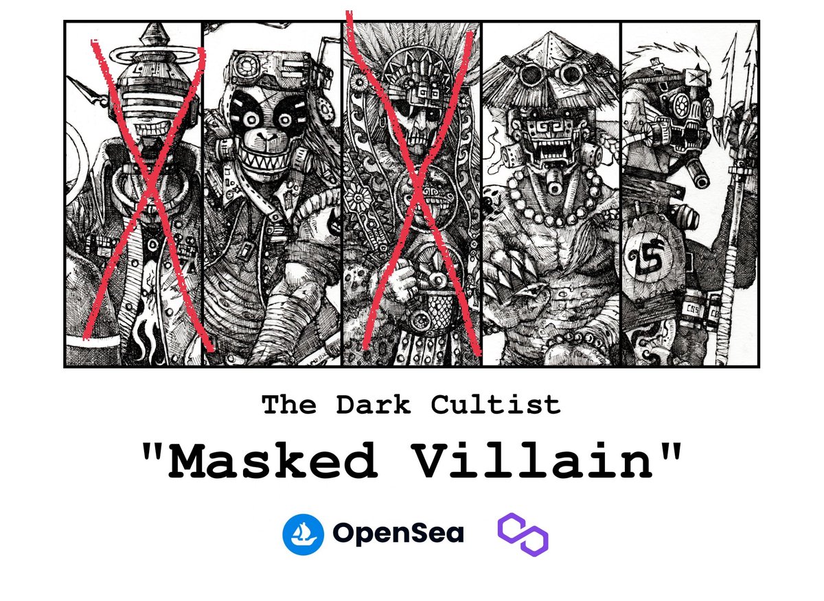 Wednesday #Polygon drop 💯
"The Dark Cultist" 😈
Meet masked organization that join the cult, from the street gang to ancient warrior of another dimension 👹🔥 
opensea.io/collection/the…
Only 3 left now ⬆️ 0.016-0.018 $WETH

#NFTCommunity #NFT

x.com/KiratiSatt/sta…