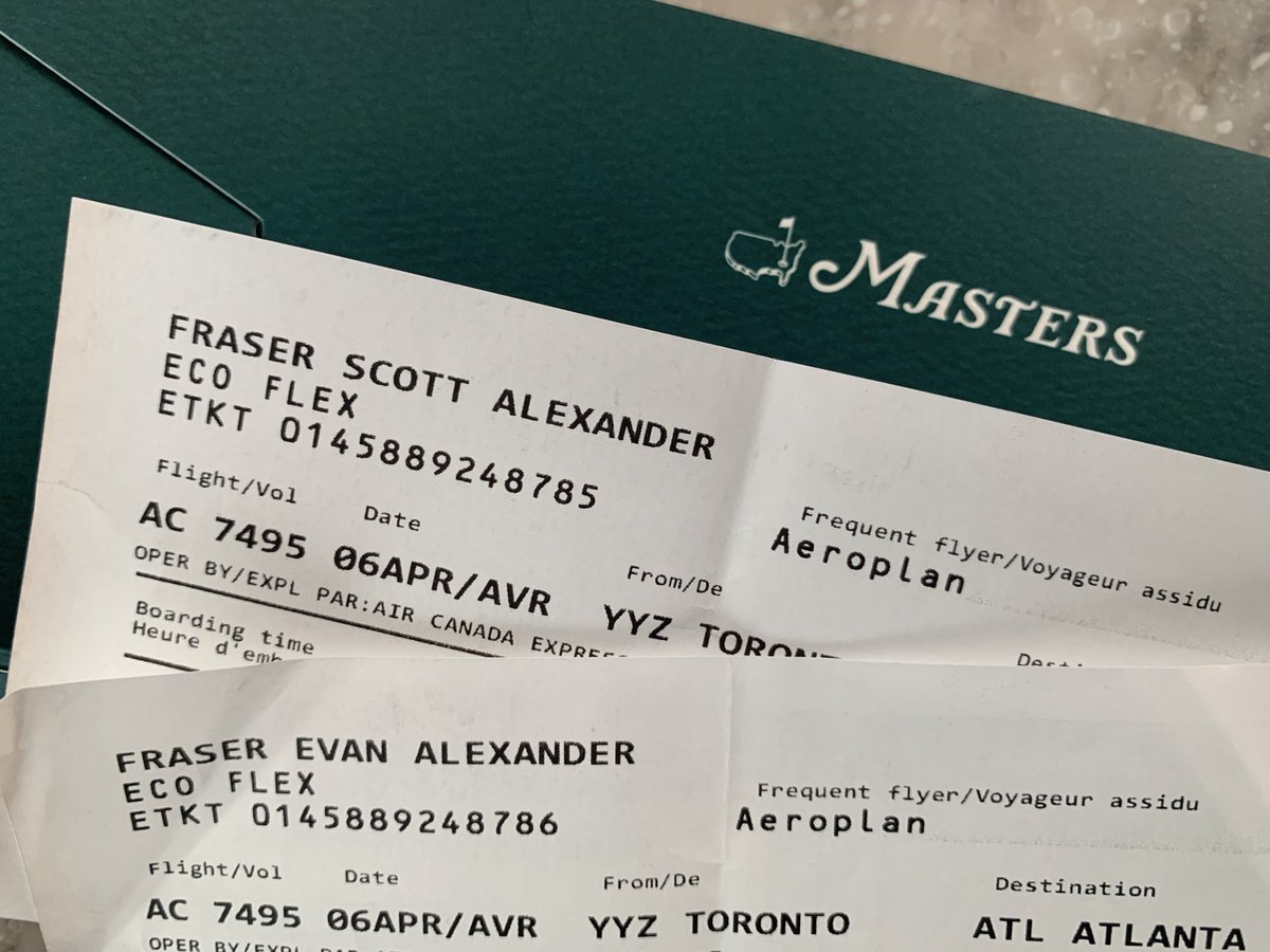 fraserscott14's tweet photo. Sitting at Pearson pinching myself as trip to ⁦@TheMasters⁩ with ⁦@evanfraser_8⁩ is happening #bucketlist #grateful ✈️⛳️🙏🏻 https://t.co/CwtNHqjVi8