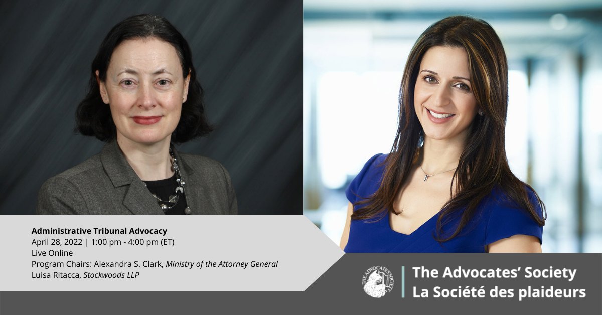 Dispute resolution before admin tribunals differs from courtroom advocacy, as do the skills advocates need to best present a case. Join us as we drill down on the key differences between courtroom & tribunal advocacy & set yourself up for success. #TASCPD ow.ly/41IJ50IBf1i