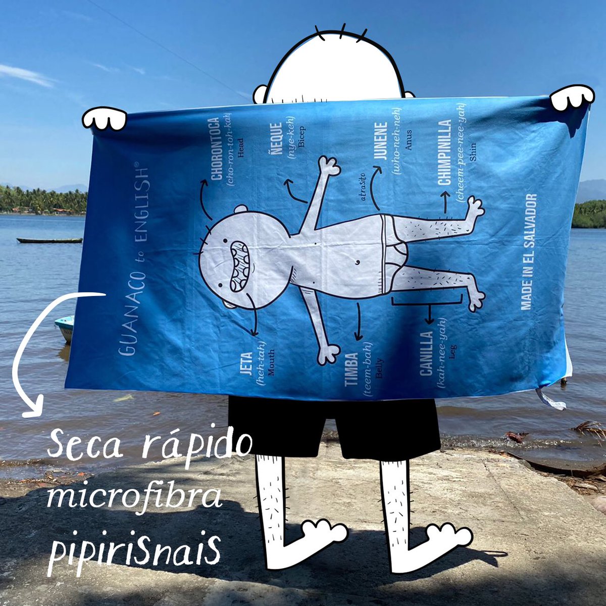 Guanaco2English's tweet photo. ⚠️BUZOS⚠️ 
New product alert para esta Semana Santa que está ahí nomasito ya! Toallas playeras de microfibra 😎🏖
Son suaves, secan en dos patadas, compactas y las más pipirisnais. 

Order yours now via DM; available para delivery en el área metropolitana. https://t.co/RKY7aCGEA7