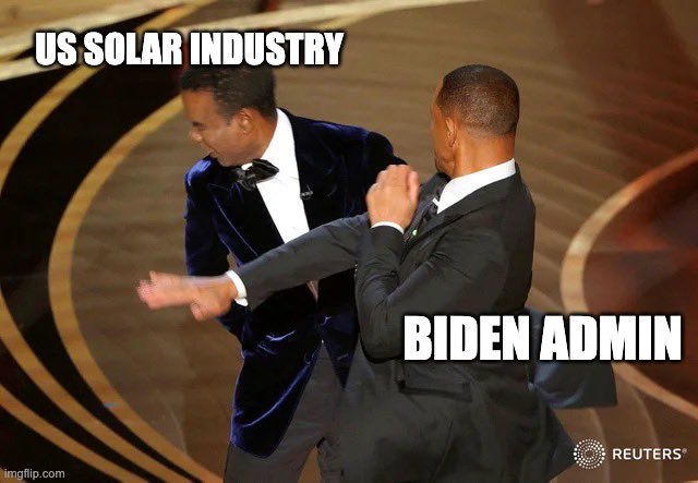 kbassalleck's tweet photo. Since nobody seems to be talking about the tariff petition on solar modules and the absolute chaos that has ensued for the US solar industry, maybe this will help get our challenges into the news cycle. @thesunionnews @CommerceGov @POTUS @nprpolitics https://t.co/WzsreJhF49