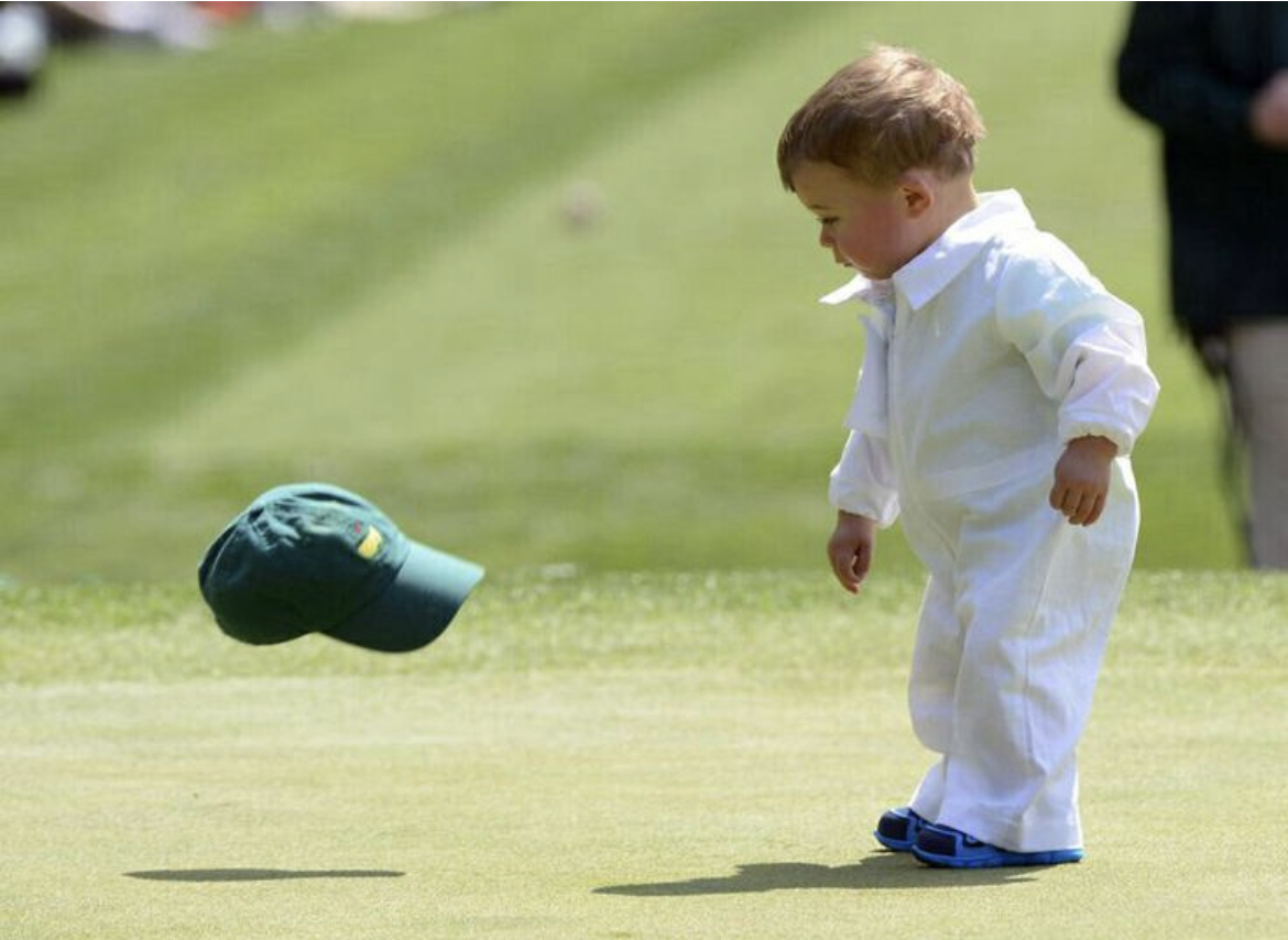 Not a huge fan of #kids at the Par 3 contest. This is a major championship not a daycare field trip.