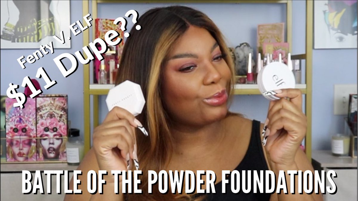 Glamazon1026's tweet photo. $11 Dupe?! Check out my latest to see how the ELF Camo Powder Foundation stacks up against Fenty!!
#DupeAlert: Elf Camo Powder Foundation vs Fenty Pro Filt'r Powder Founda... https://t.co/NwKR3CdeB8 via @YouTube https://t.co/shbmdrzO8j