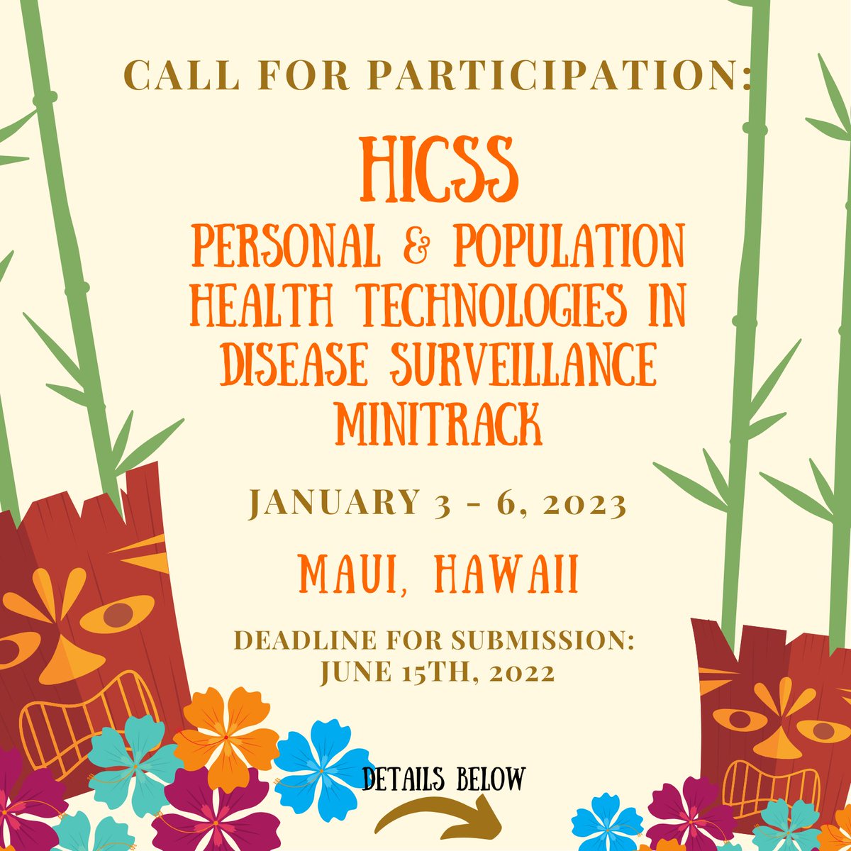 Stephanie Carreiro (@dr_carreiro) on Twitter photo Want to come to Hawaii in January with a team of digital health innovators from around the world? Join us at #HICSS56
<a href="/Dr_GoldiTox/">Charlotte Goldfine</a> <a href="/PeterRchai/">Peter Chai</a> <a href="/skinnypanda_md/">Jeff Lai ๐น๐ผ๐บ๐ธ</a> Want to come to Hawaii in January with a team of digital health innovators from around the world? Join us at #HICSS56
<a href="/Dr_GoldiTox/">Charlotte Goldfine</a> <a href="/PeterRchai/">Peter Chai</a> <a href="/skinnypanda_md/">Jeff Lai ๐น๐ผ๐บ๐ธ</a>