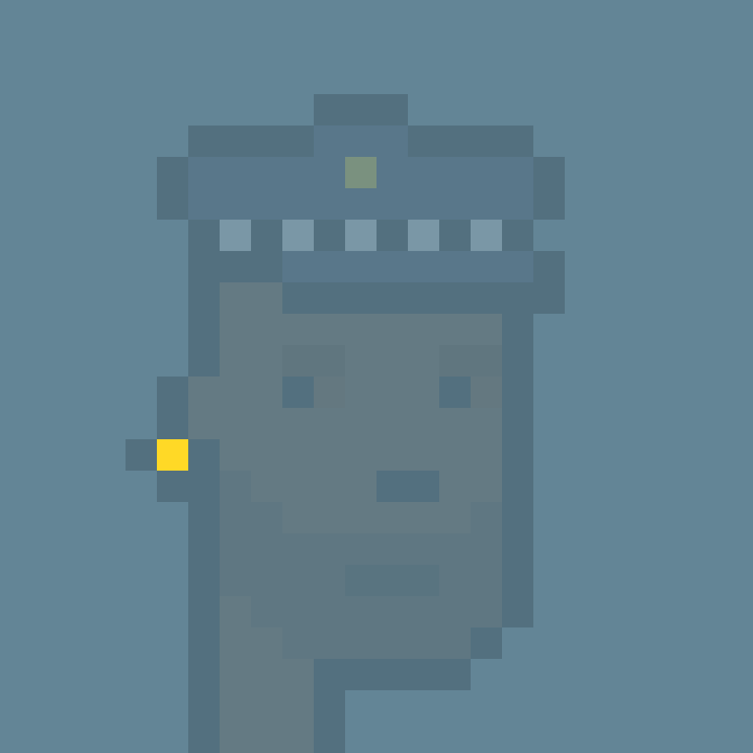 PunkPixelsNFT's tweet photo. The color #ffd926 isn't even that rare but earring pixels are still on a different level https://t.co/e1MnYZ75ls
