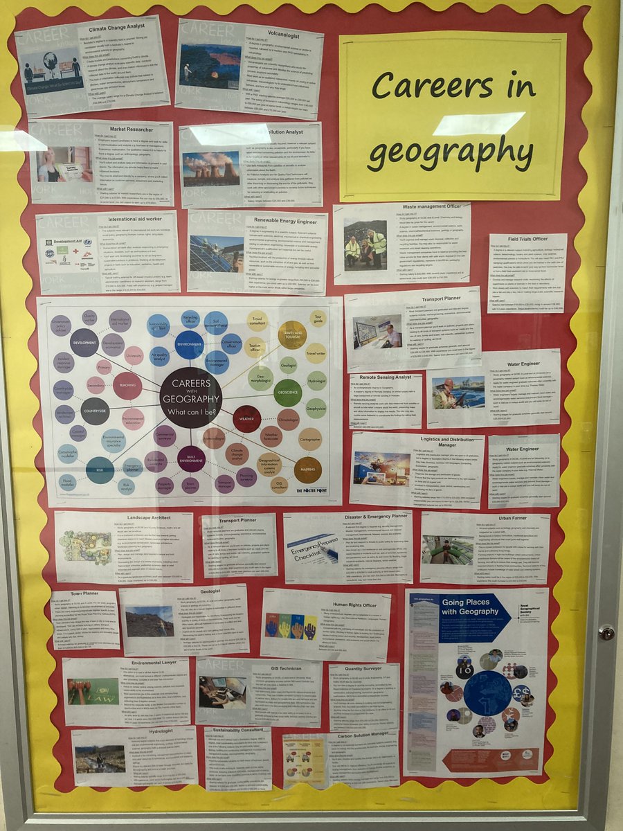 Another of our departmental Careers boards.  This time our Geography department shines the light.  <a href="/CryptGeog/">Geography | The Crypt School</a> 
#careers #investigation #possibilities