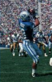 ByuPlayer's tweet image. Eric Drage, 90-93. 6'1" 185lbs WR Tucson, AZ

Regarded among the top WRs in BYU history, Drage led the team in receiving for 3 straight years in route to 3,065 yards and 29 TDs

On 11/23/91, he broke free on a Ty Detmer pass, for a record 97 yard score against Utah

#BYUFootball