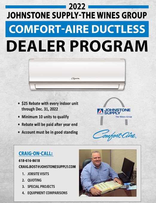 JohnstoneMOIL's tweet photo. Have you heard about the Comfort-Aire Ductless Dealer Program that runs ALL YEAR? ππ°πΈ
Contact our Ductless Specialist, Craig, for more information!
#dealerprograms #HVAC #JohnstoneSupply #MoreMoneyInYourPocket https://t.co/Y261EIxGyC