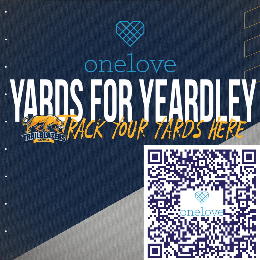 MCLAservice's tweet photo. The MCLA Lacrosse programs teamed up with the One Love Foundation! The Foundation aims to empower young people with the tools they need to be in relationships and bring education to communities. Please track your Yards moved (walking, running, biking etc) before the end of April! https://t.co/QCduXCgGCH
