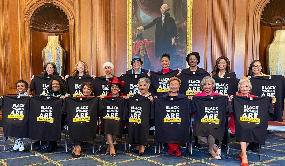 Women of the <a href="/TheBlackCaucus/">The Black Caucus</a> support the confirmation of Judge Ketanji Brown Jackson! 👏🏾 🏛 #ConfirmJudgeJackson #confirmKBJ