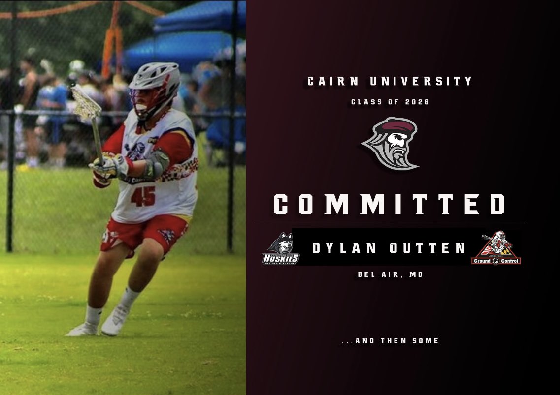 🚨Welcome Dylan Outten, Defenseman out of Bel Air, MD to the #AndThenSome Family! 
#CairnMLax #GoCairn #FAMILY