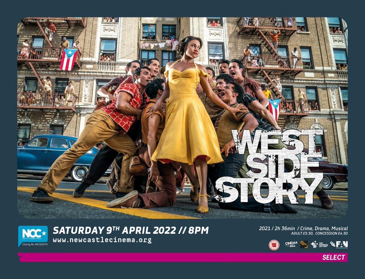 NCC (@newcastlecinema) on Twitter photo This Saturday we’ll be screening <a href="/SSpielberg93/">Steven Spielberg</a> West Side Story in all its glory! Seen as it should be on the big screen!! Tickets online now at bit.ly/3JalzHD
Saturday 8pm #newcastlecodown
#saturdaynightmovies #cinema #community This Saturday we’ll be screening <a href="/SSpielberg93/">Steven Spielberg</a> West Side Story in all its glory! Seen as it should be on the big screen!! Tickets online now at bit.ly/3JalzHD
Saturday 8pm #newcastlecodown
#saturdaynightmovies #cinema #community
