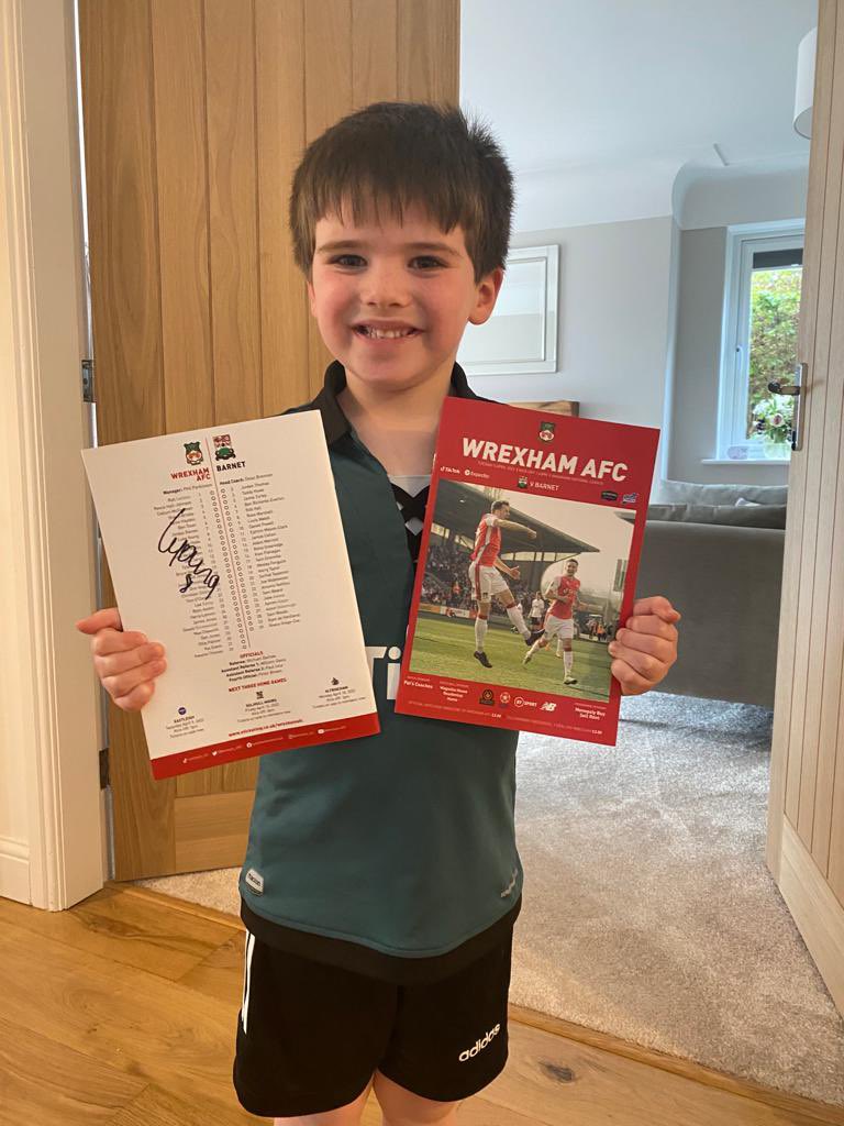 Nick Evans (@nevans_emplaw) on Twitter photo Thanks <a href="/8Lukeyoung/">Luke Young</a> for the autograph last night! William was very pleased this morning. Great result and performance. <a href="/Wrexham_AFC/">Wrexham AFC</a> <a href="/VancityReynolds/">Ryan Reynolds</a> <a href="/RMcElhenney/">Rob Mac</a> Thanks <a href="/8Lukeyoung/">Luke Young</a> for the autograph last night! William was very pleased this morning. Great result and performance. <a href="/Wrexham_AFC/">Wrexham AFC</a> <a href="/VancityReynolds/">Ryan Reynolds</a> <a href="/RMcElhenney/">Rob Mac</a>