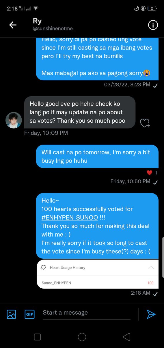 Iannhoon's tweet photo. ANOTHER SUCCESSFUL DEAL~
100 HEARTS SUCCESSFULLY VOTED FOR #ENHYPEN_SUNOO !!!

DM ME FOR SOME DEALS !!

[ @sunshinenotme_  ]
Proof ;! https://t.co/CV8MZgDFbN