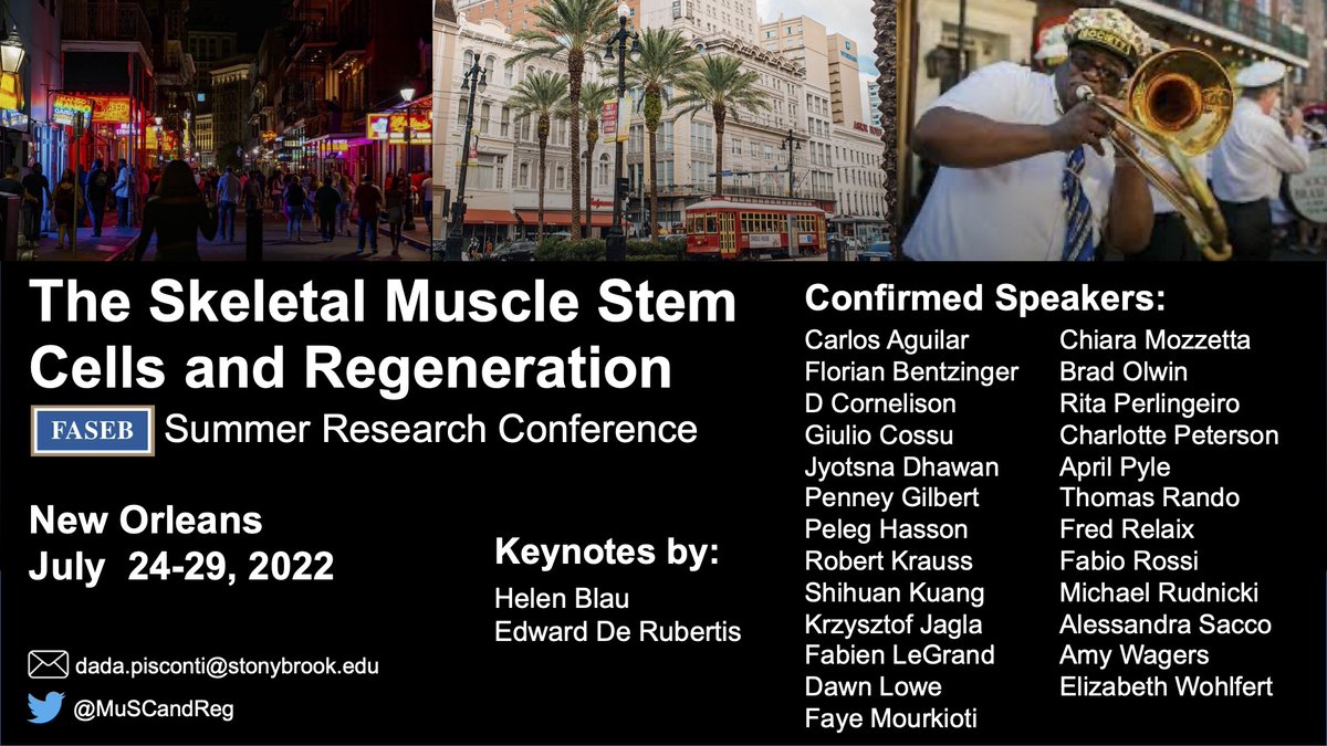 Hey #MyoTwitter, The Skeletal Muscle Stem Cells and Regeneration conference is getting close. Amazing speakers already confirmed and plenty of open slots for talks to be selected from abstracts. RT and register today, it's gonna be awesome! bit.ly/3pdn9BW