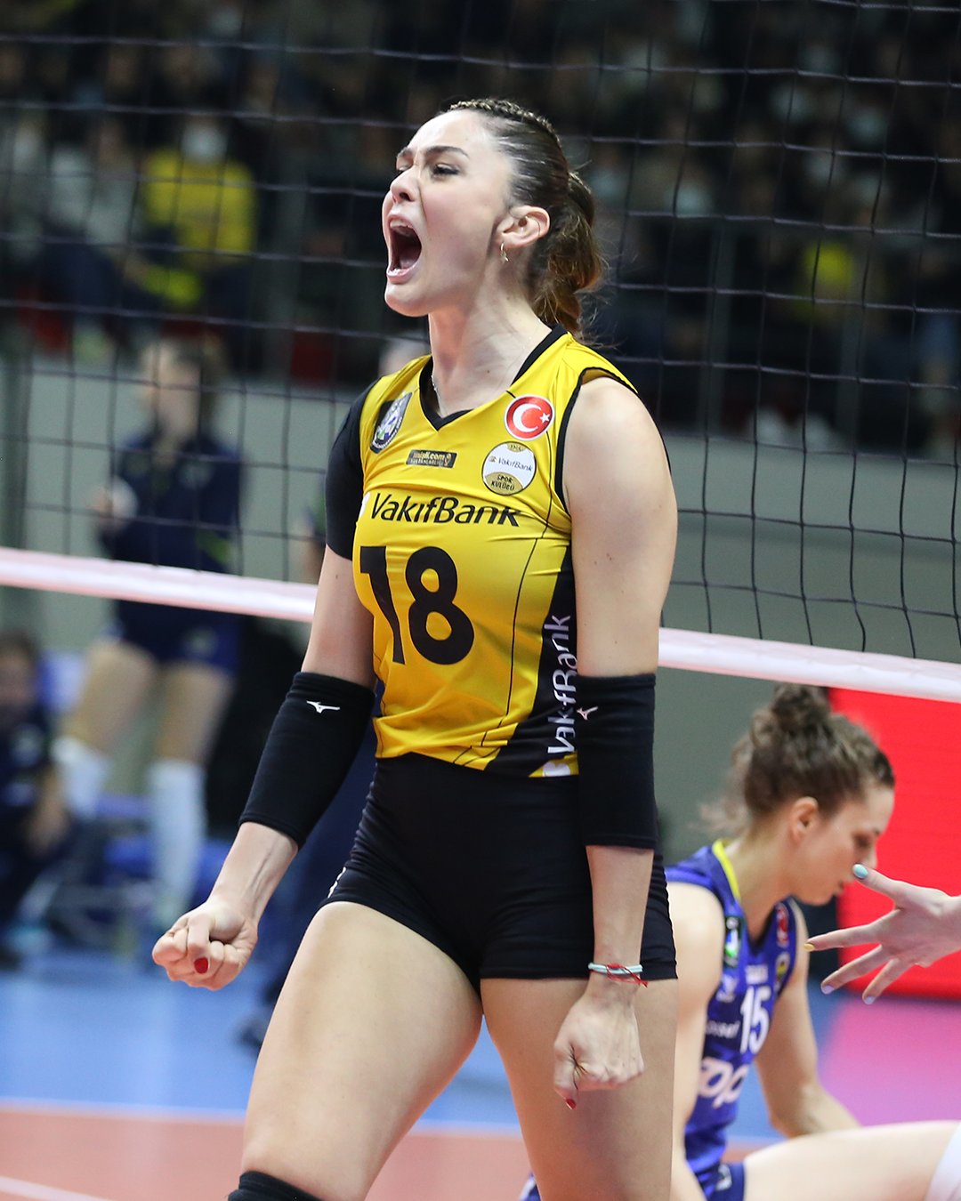 Zehra Güneş'in Vakıfbak-Fenerbahçe Opet maçındaki sevinci